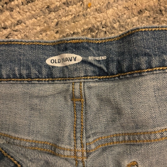 Old Navy Blue Distressed Jean Shorts - Picture 3 of 4